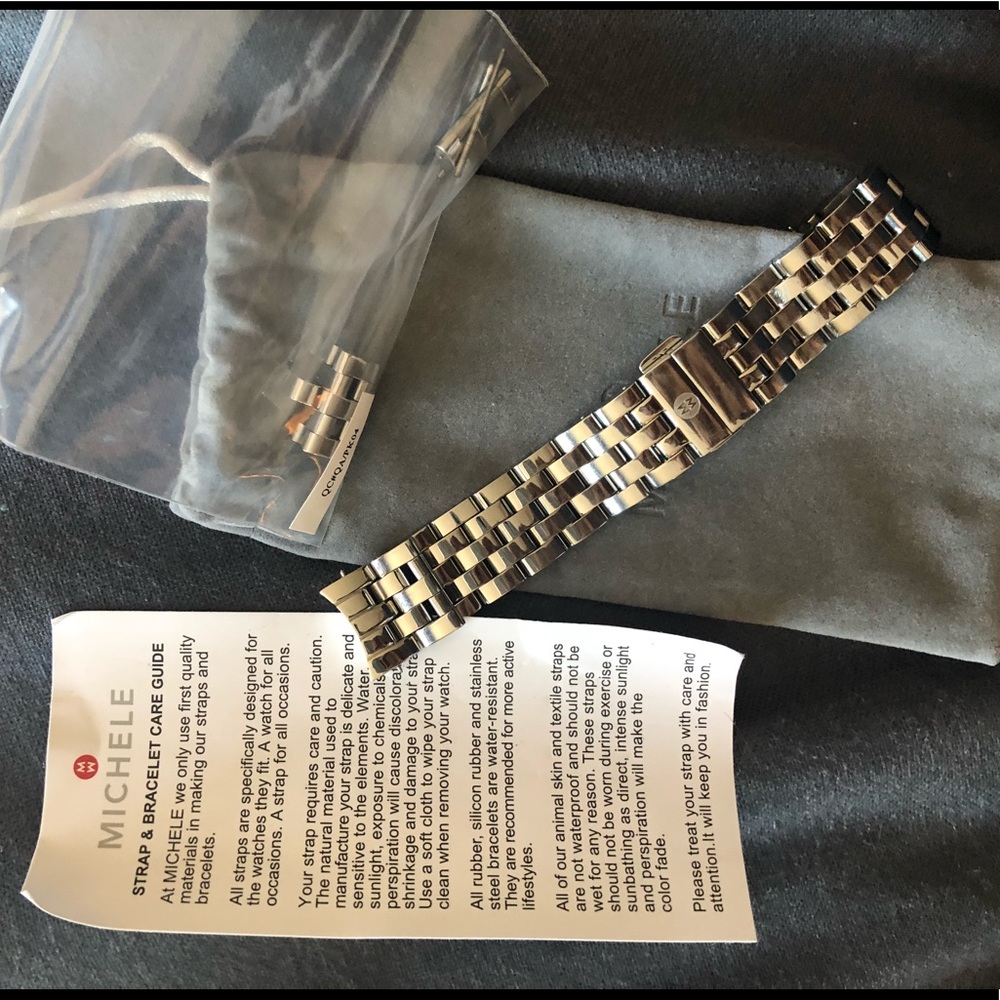 18mm silver Michele band